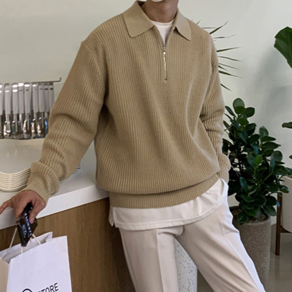 OLD MONEY Zipped Sweater - OLD MONEY LOOKS