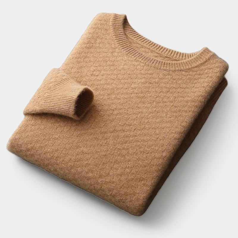 OLD MONEY Merino Wool Checkered Sweater - OLD MONEY LOOKS