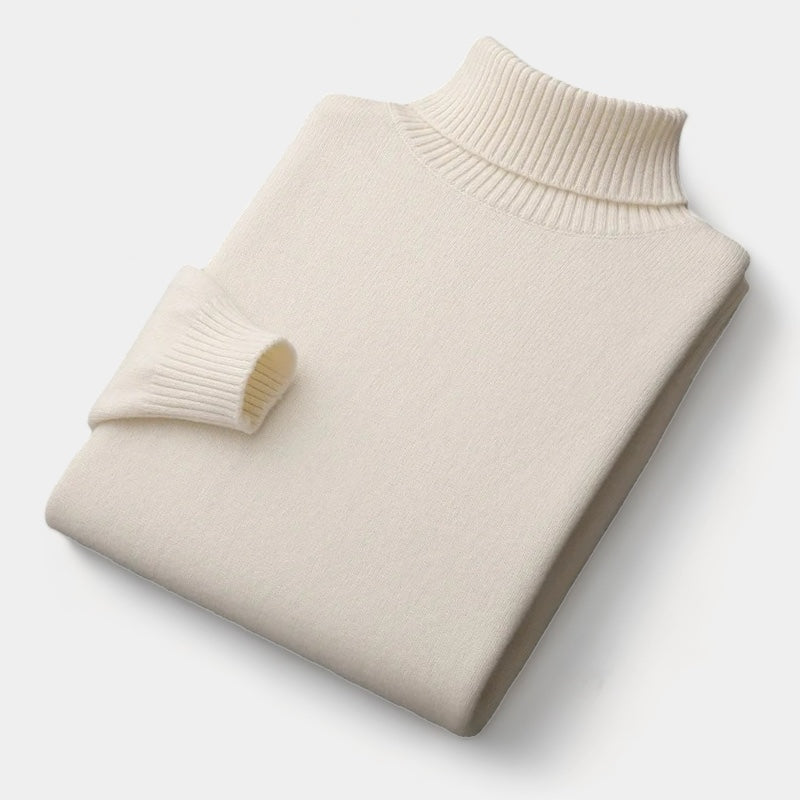 OLD MONEY Merino Wool Turtleneck Sweater - OLD MONEY LOOKS