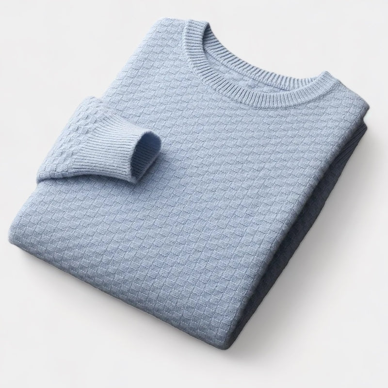 OLD MONEY Merino Wool Checkered Sweater - OLD MONEY LOOKS