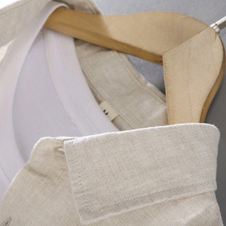 CHEMISE À MANCHES LONGUES EN LIN STYLE OLD MONEY