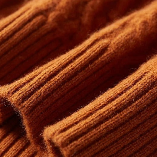 OLD MONEY Merino Wool Knitted Turtleneck Sweater - OLD MONEY LOOKS