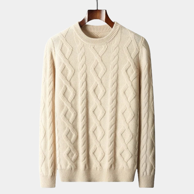 OLD MONEY Merino Wool Padded Knitted Sweater - OLD MONEY LOOKS