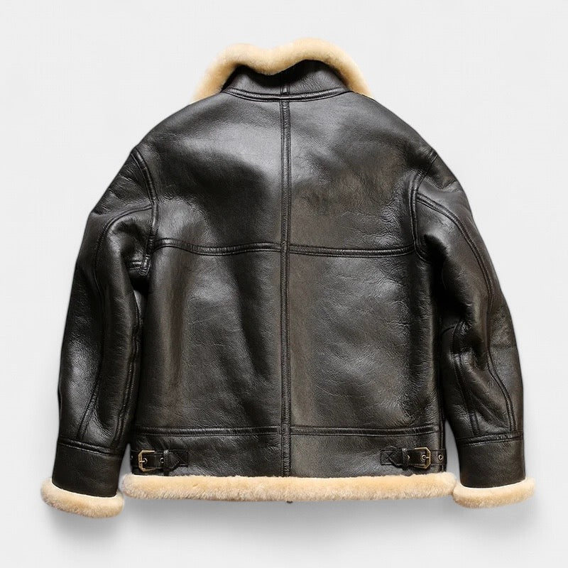 OLD MONEY Leather Aviator Coat - OLD MONEY LOOKS