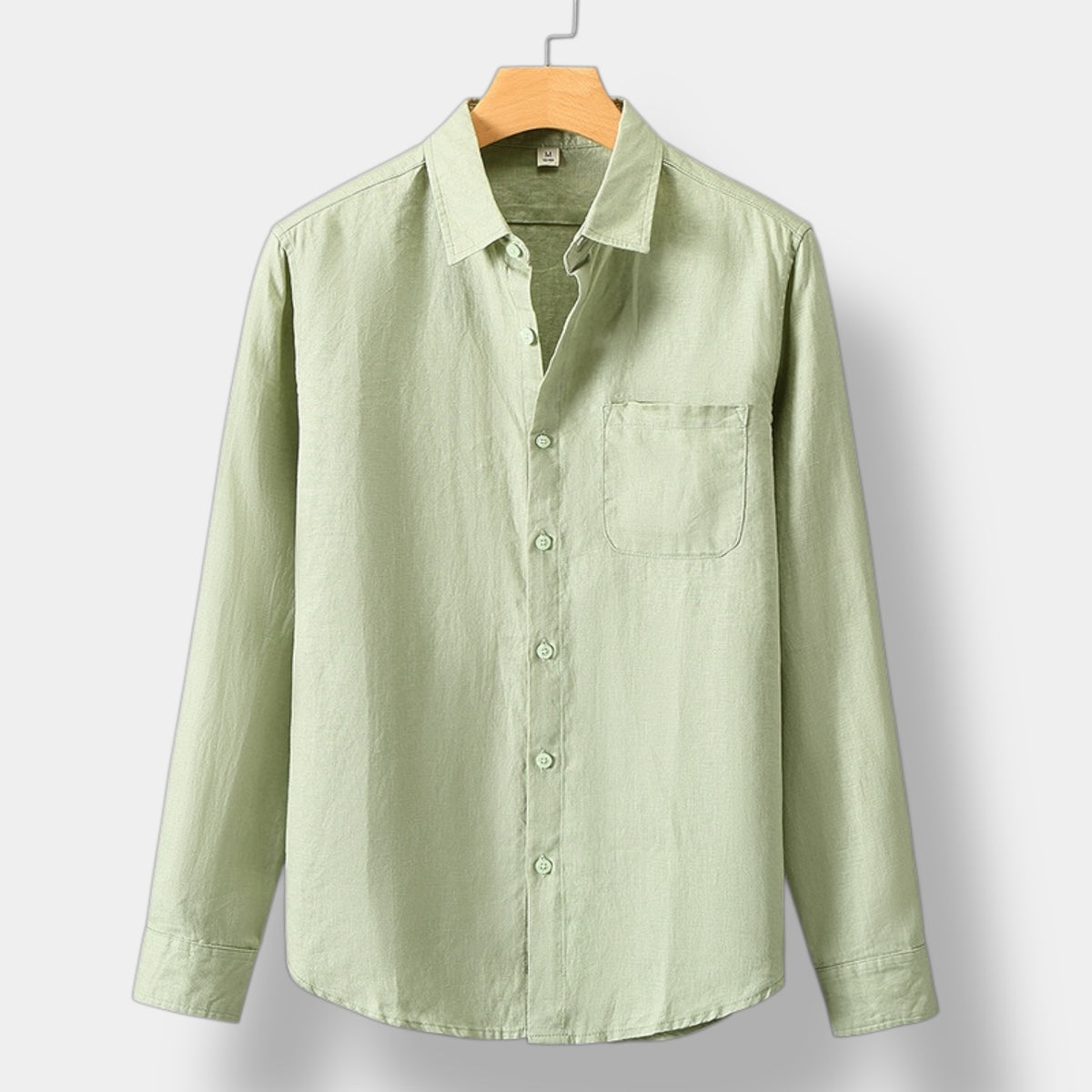 CHEMISE À MANCHES LONGUES EN LIN STYLE OLD MONEY