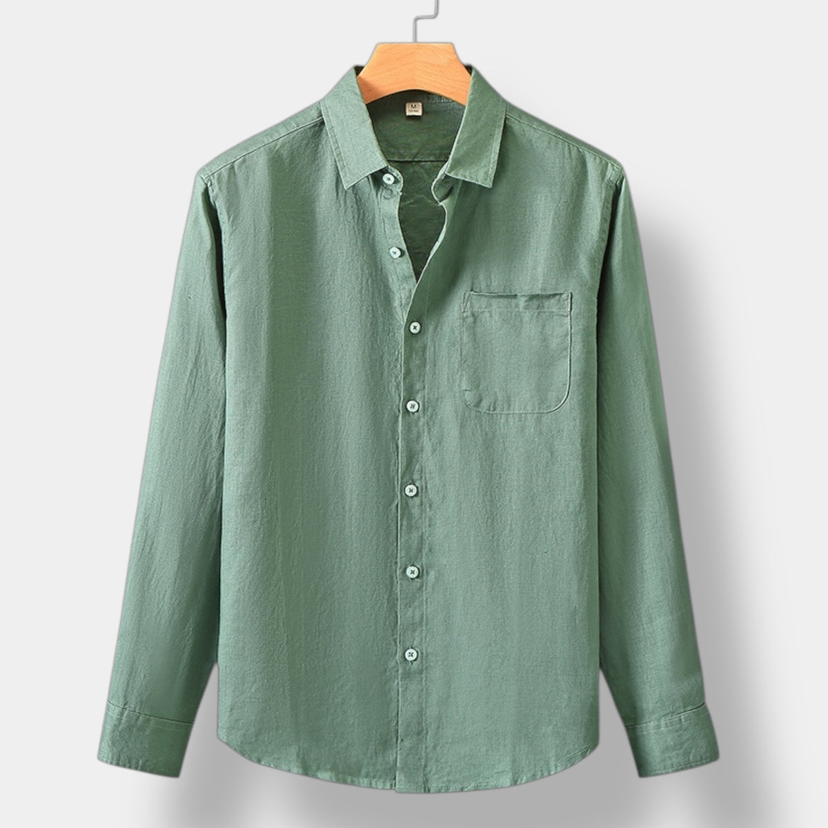 CHEMISE À MANCHES LONGUES EN LIN STYLE OLD MONEY