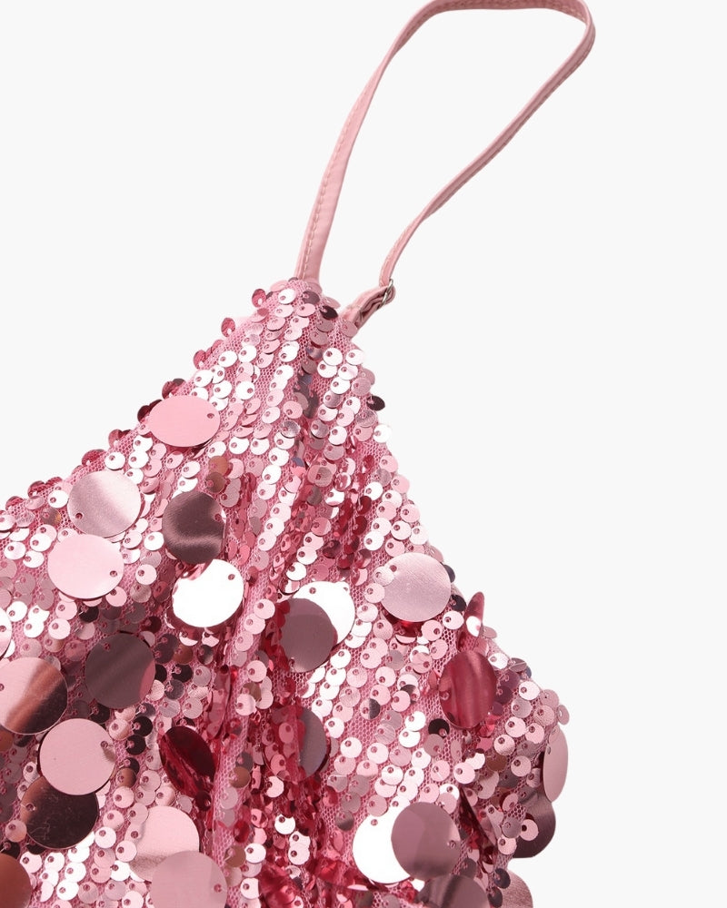 Mini abito da festa con paillettes