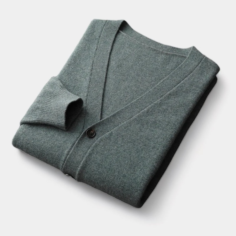 OLD MONEY Merino Wool Cardigan Sweater - OLD MONEY LOOKS