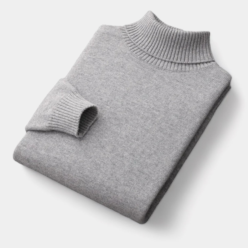 OLD MONEY Merino Wool Turtleneck Sweater - OLD MONEY LOOKS