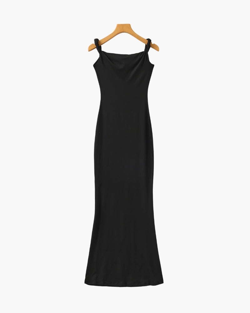 Figurbetontes Maxikleid mit einem Träger