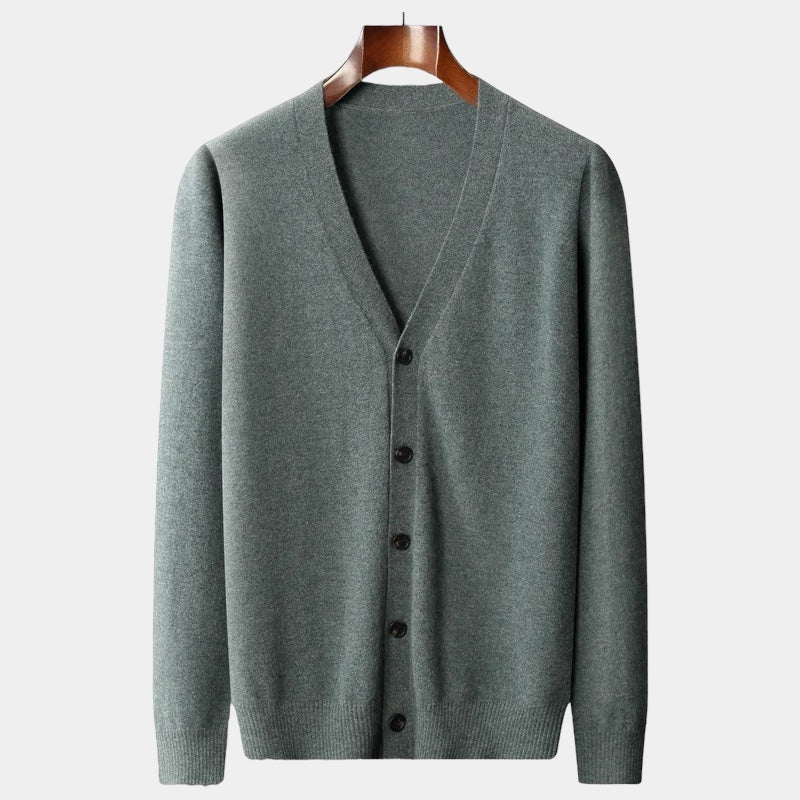 OLD MONEY Merino Wool Cardigan Sweater - OLD MONEY LOOKS