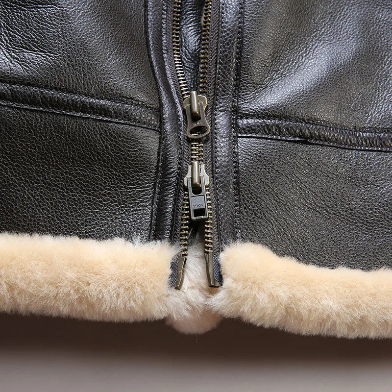 OLD MONEY Leather Aviator Coat - OLD MONEY LOOKS