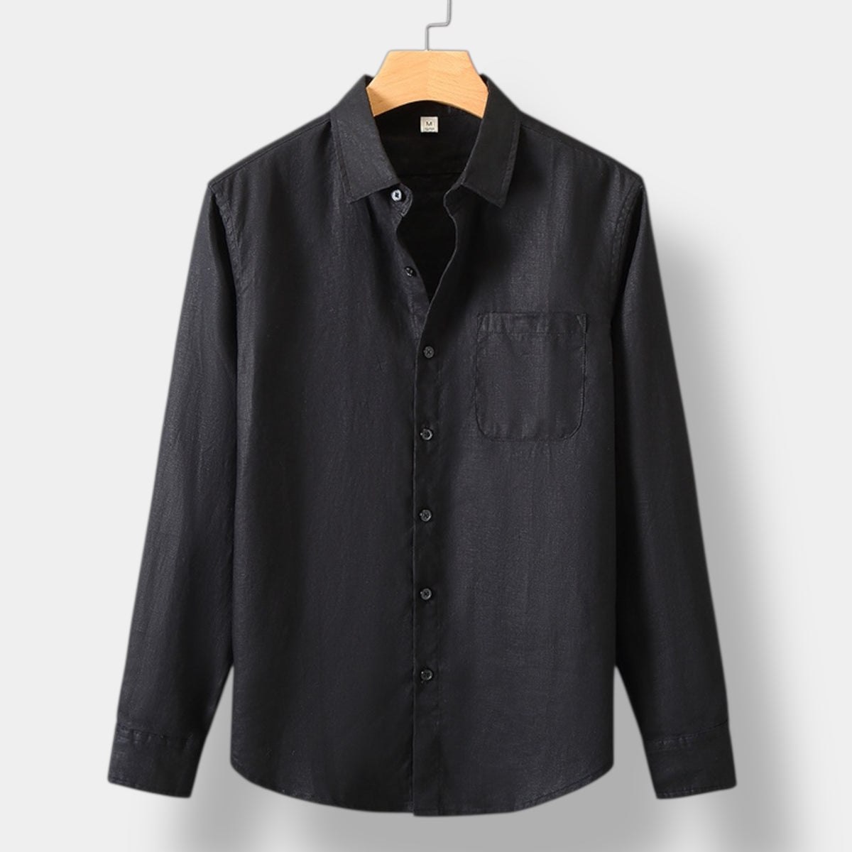 CHEMISE À MANCHES LONGUES EN LIN STYLE OLD MONEY