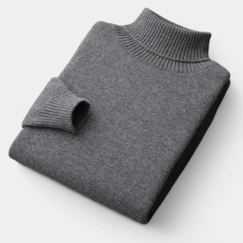 OLD MONEY Merino Wool Turtleneck Sweater - OLD MONEY LOOKS