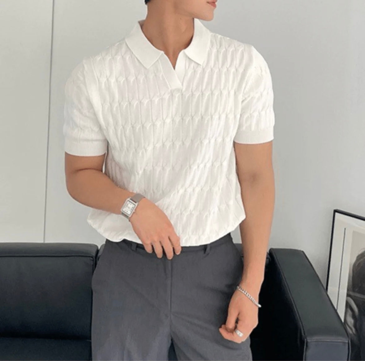 OLD MONEY Textured Polo - OLD MONEY LOOKS