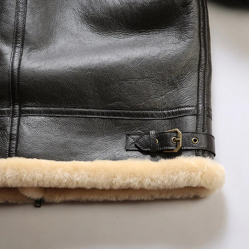 OLD MONEY Leather Aviator Coat - OLD MONEY LOOKS