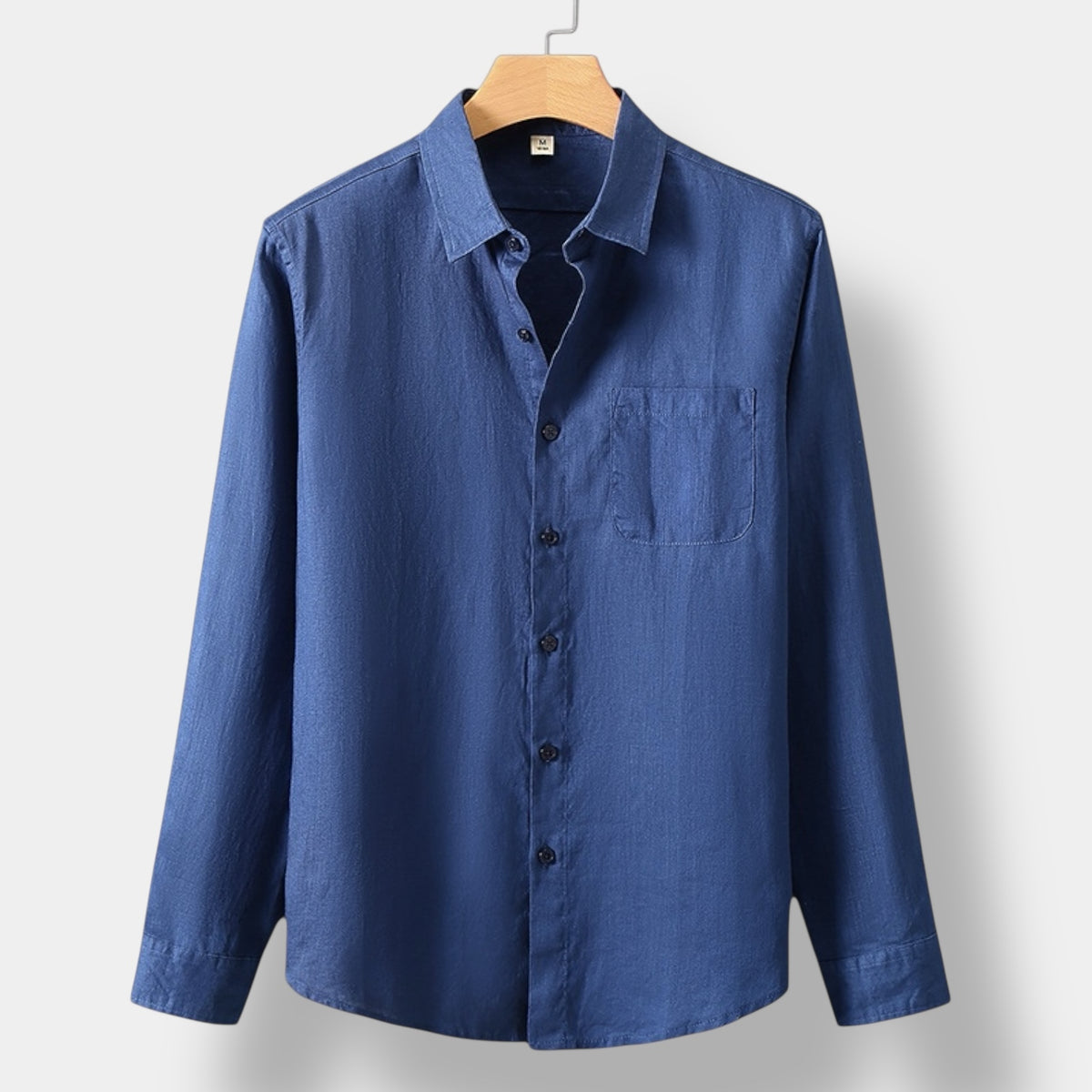 CHEMISE À MANCHES LONGUES EN LIN STYLE OLD MONEY