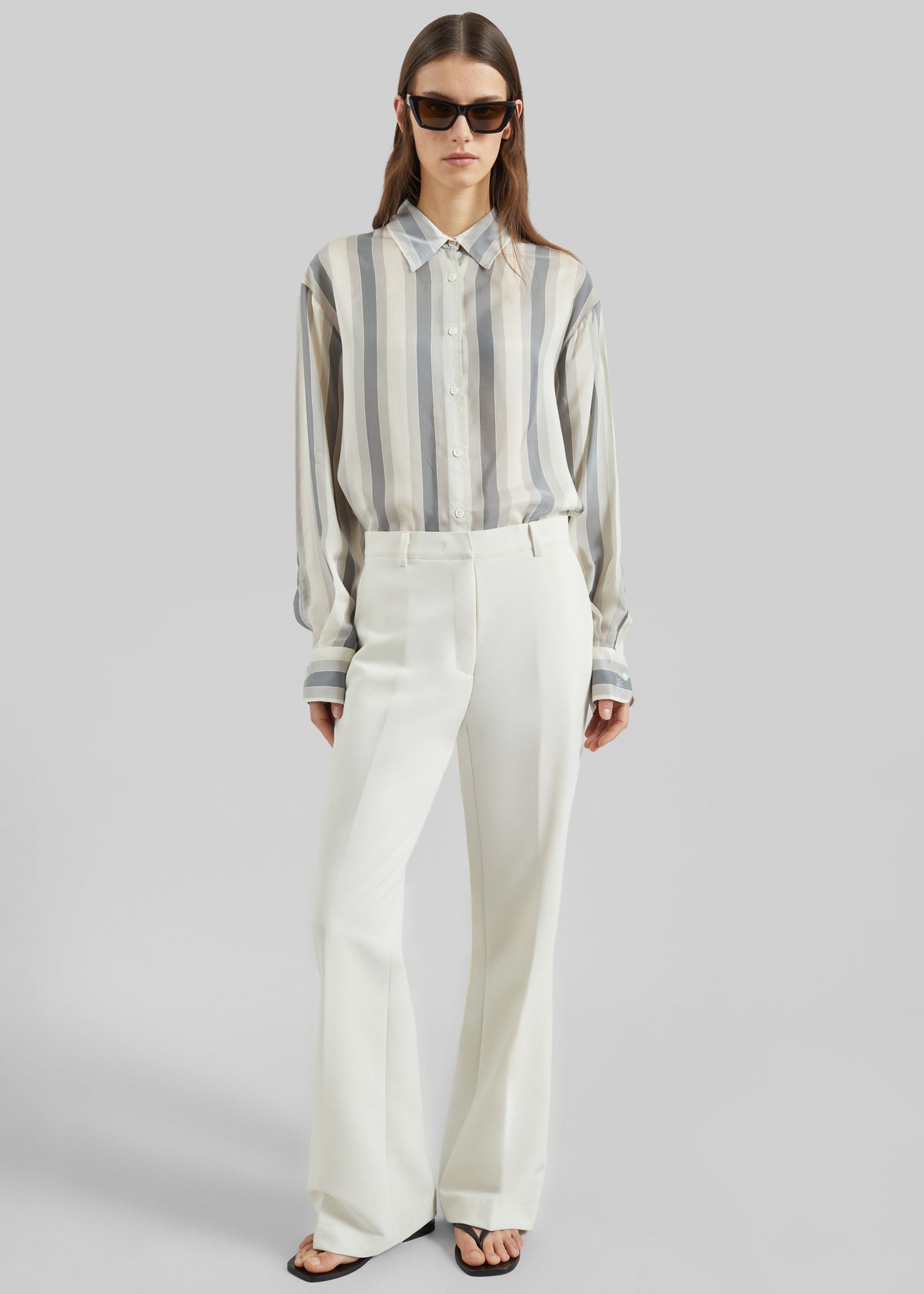 Pantaloni bootcut Chesnay - Crema