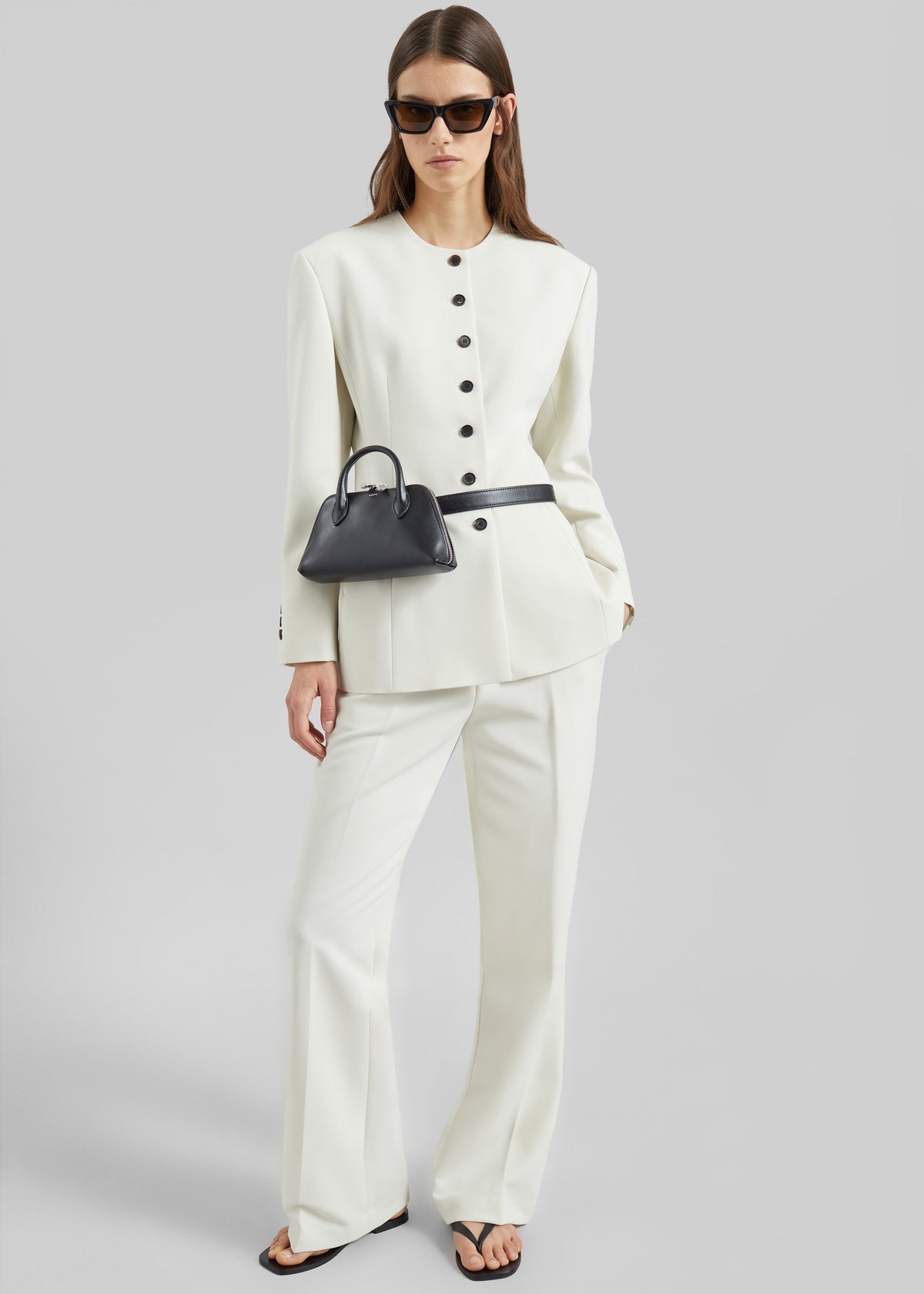 Pantaloni bootcut Chesnay - Crema