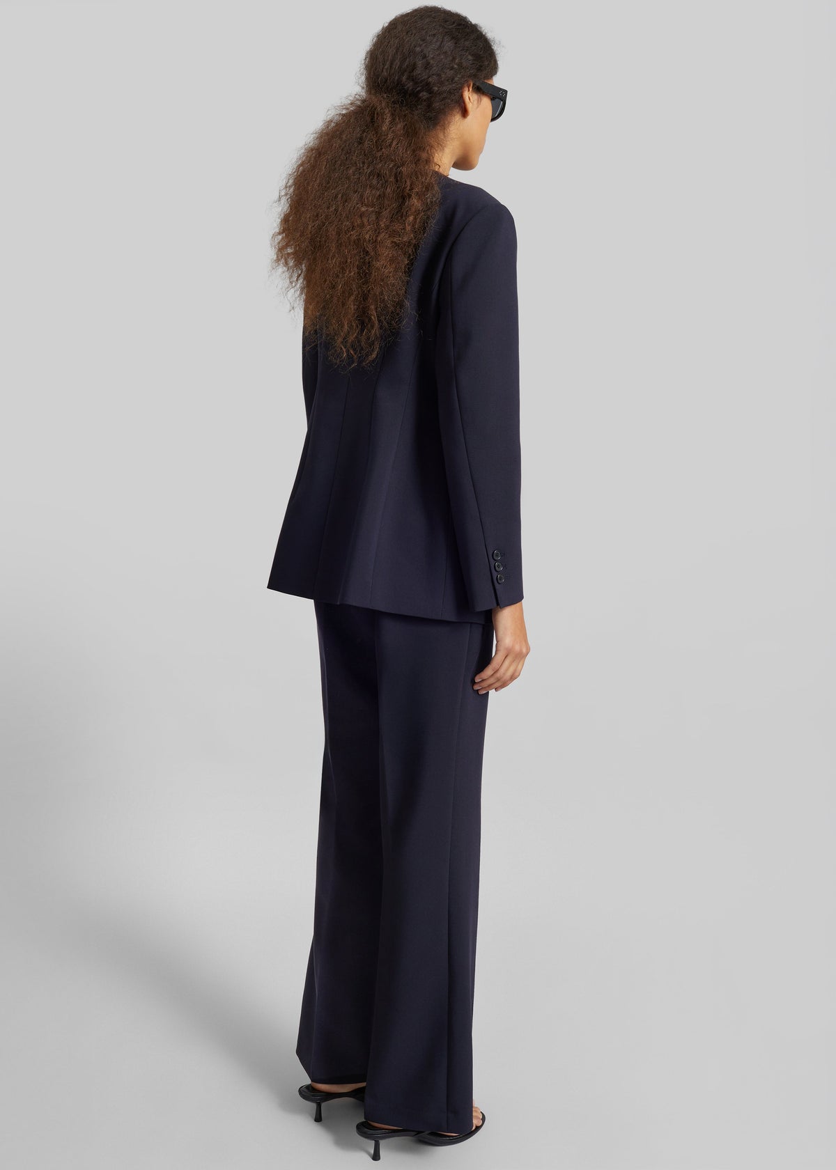 Blazer senza collo Chesnay - Blu navy