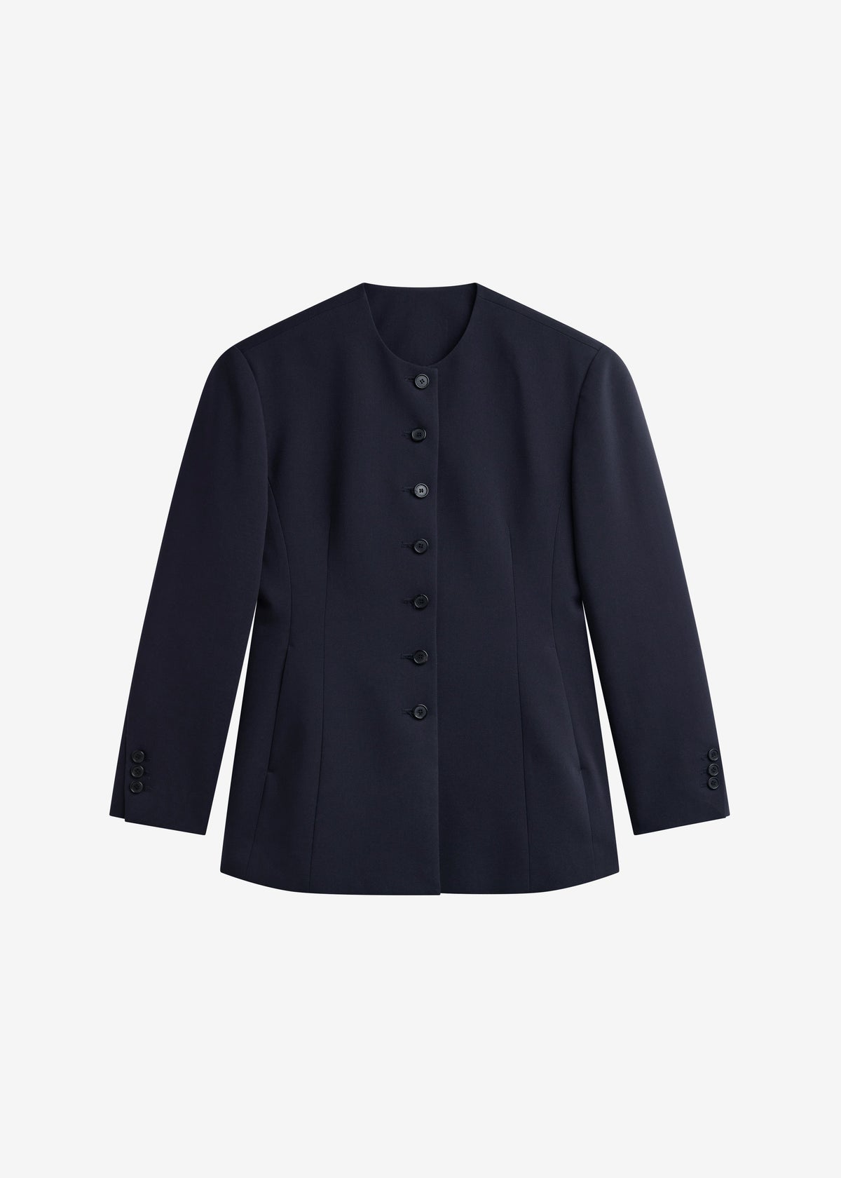 Blazer senza collo Chesnay - Blu navy