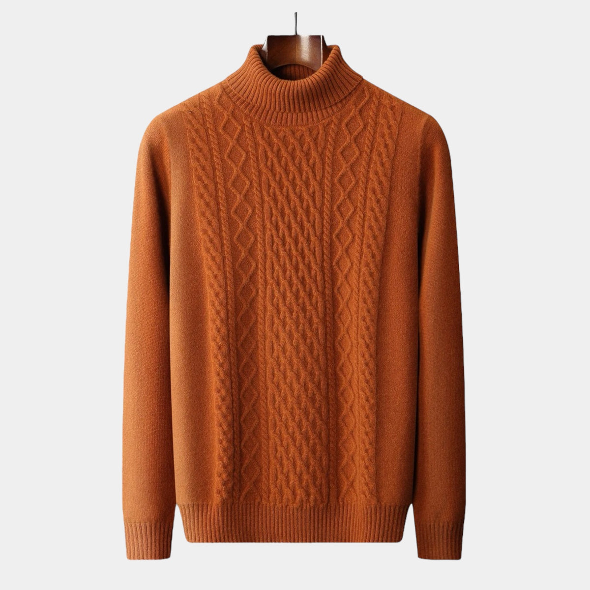 OLD MONEY Merino Wool Knitted Turtleneck Sweater - OLD MONEY LOOKS