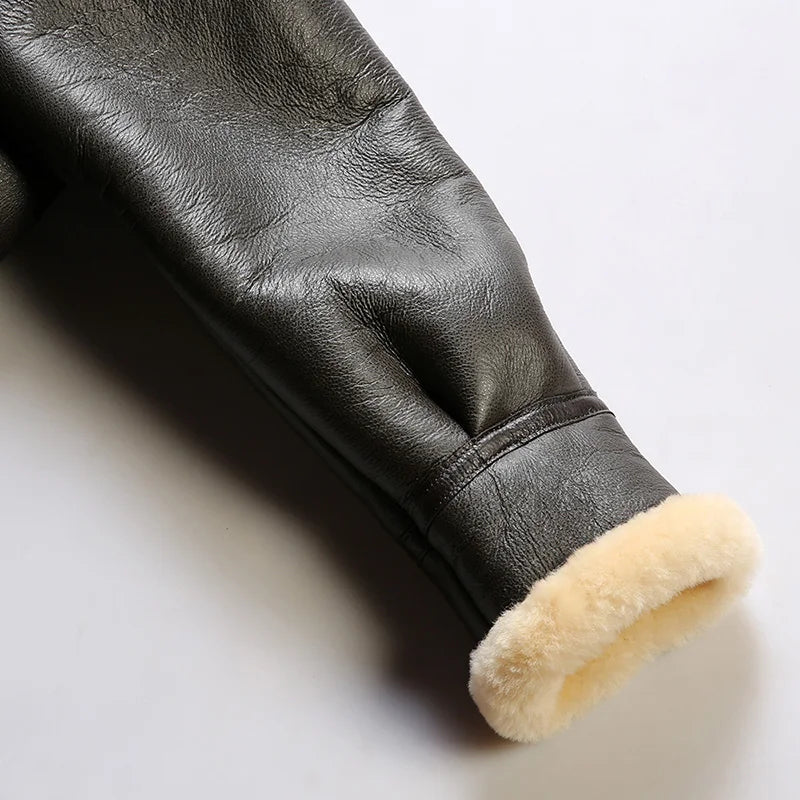 OLD MONEY Leather Aviator Coat - OLD MONEY LOOKS