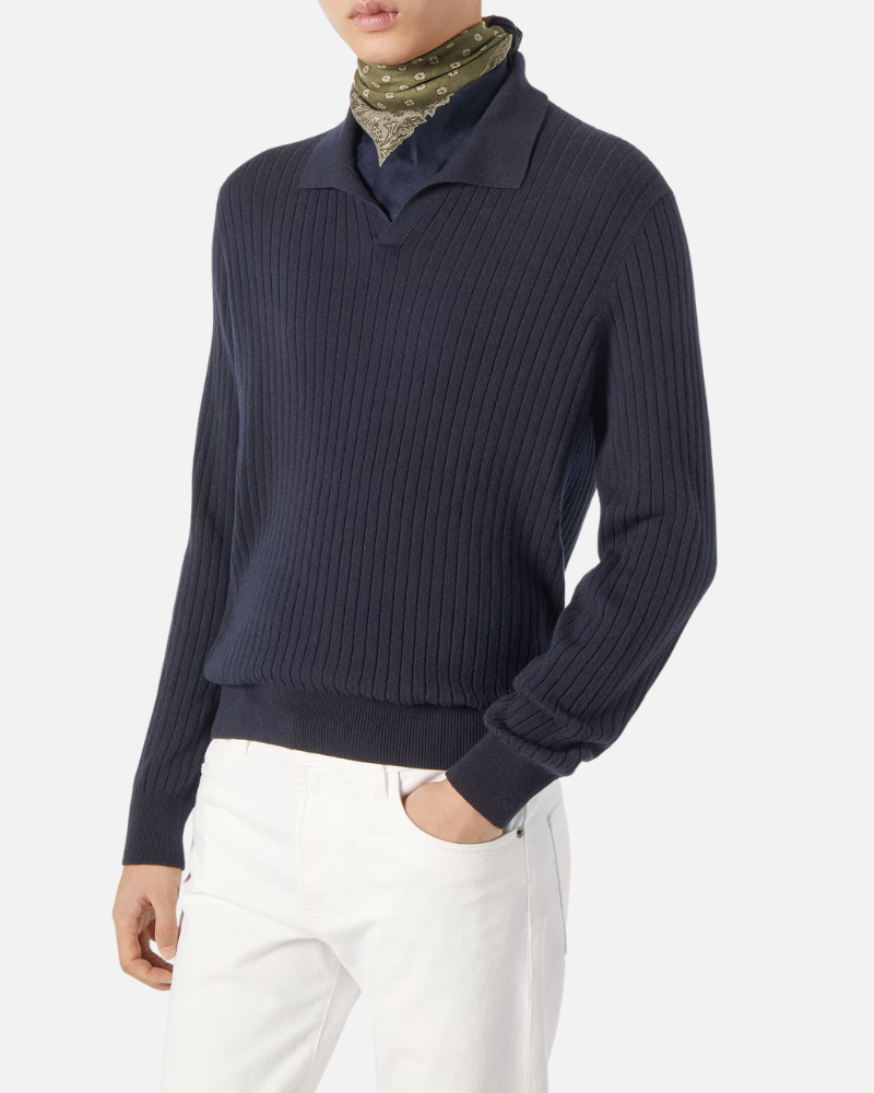 POLO À COL EN V STYLE OLD MONEY