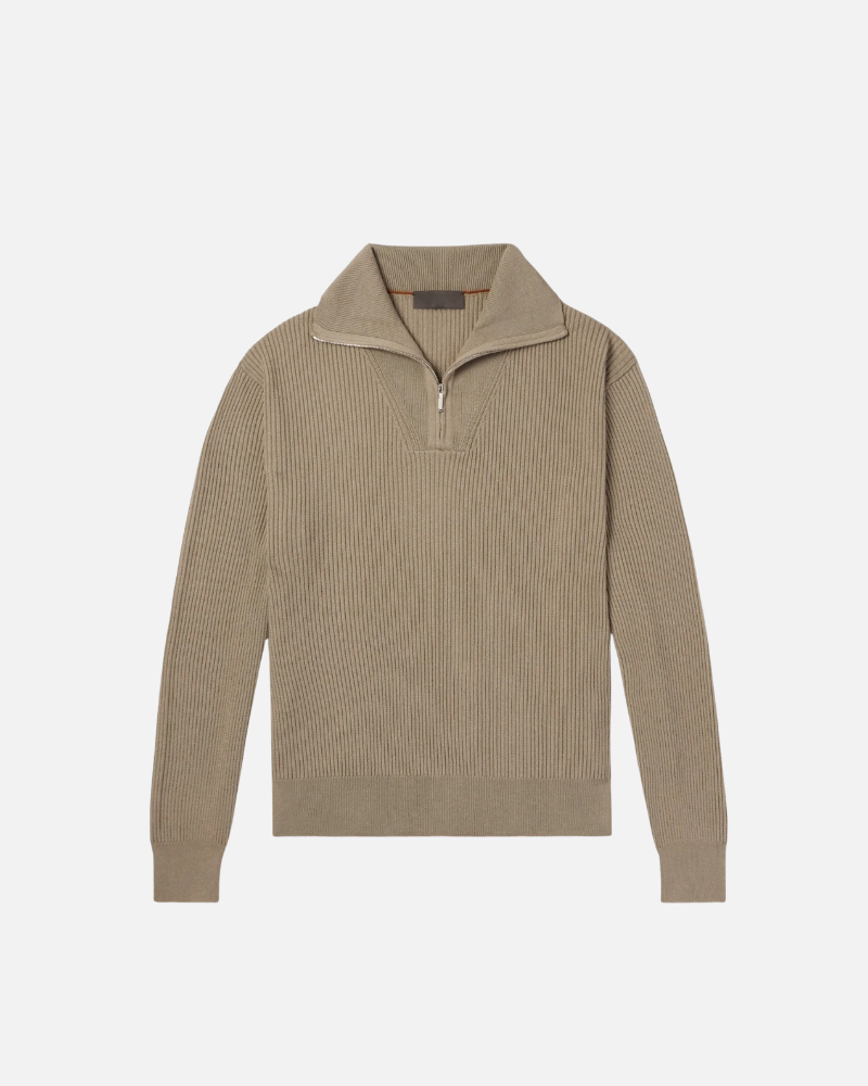 MAGLIONE MEZZA ZIP IN CASHMERE OLD MONEY