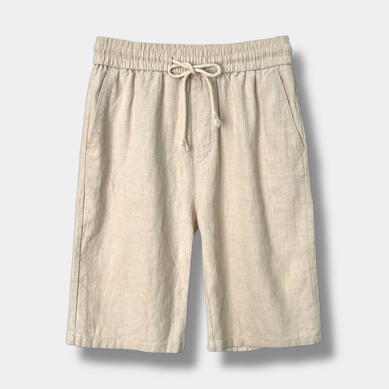 OLD MONEY Pantalón corto de lino de corte relajado