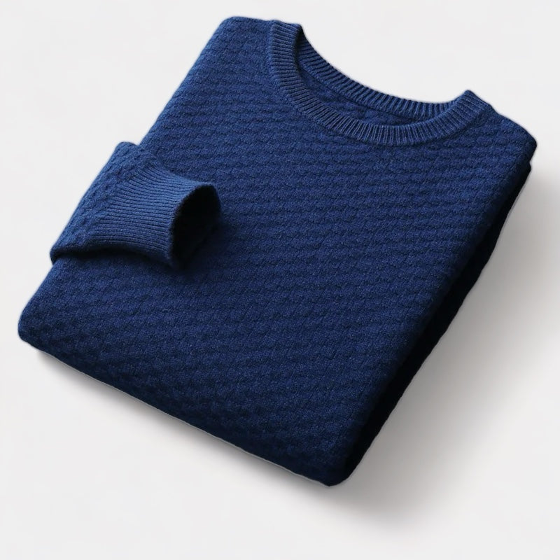OLD MONEY Merino Wool Checkered Sweater - OLD MONEY LOOKS