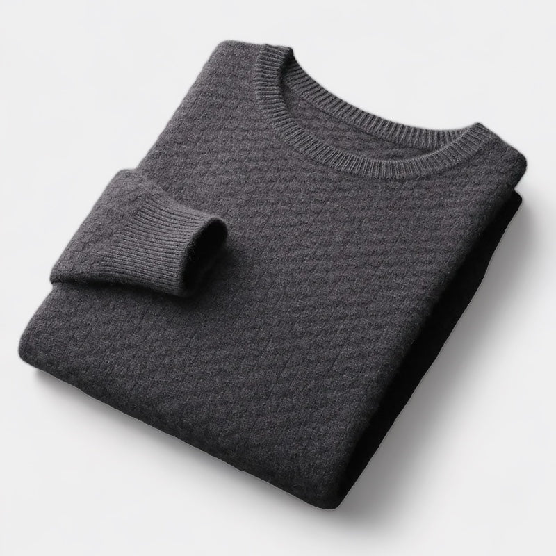 OLD MONEY Merino Wool Checkered Sweater - OLD MONEY LOOKS
