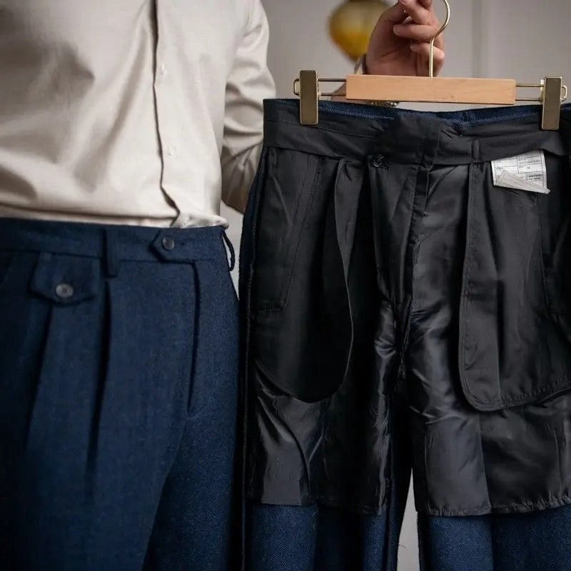 OLD MONEY Wool Straight Pants - OLD MONEY LOOKS