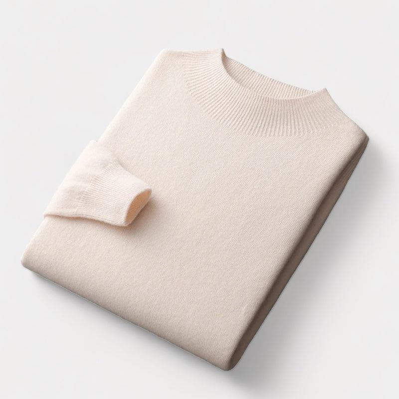 OLD MONEY Merino Wool Half Turtleneck Sweater - OLD MONEY LOOKS