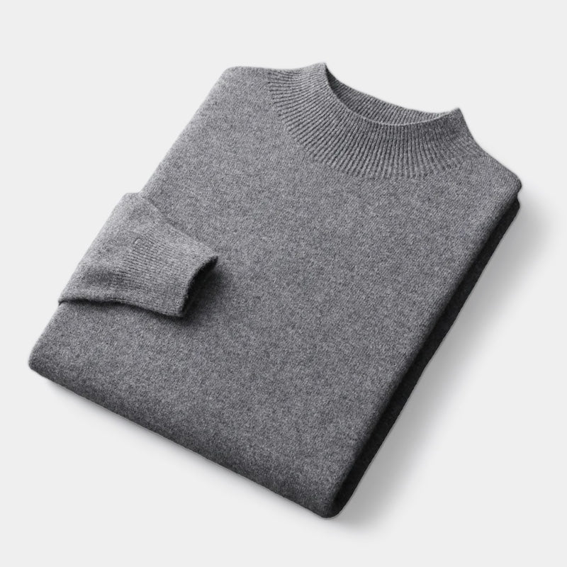 OLD MONEY Merino Wool Half Turtleneck Sweater - OLD MONEY LOOKS