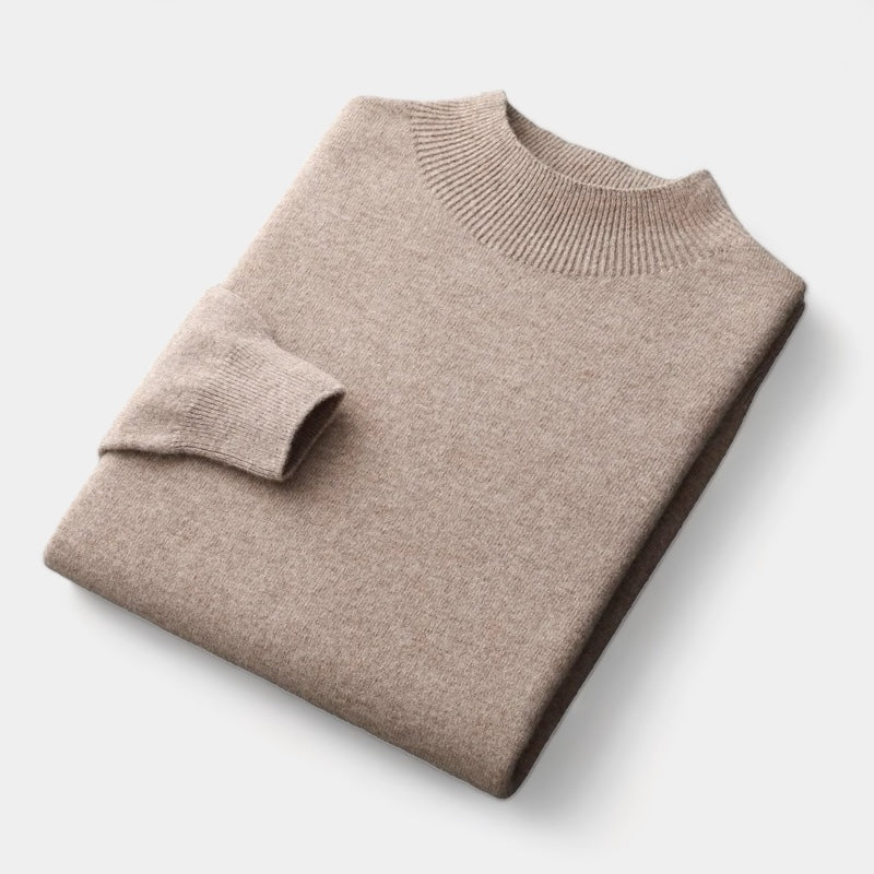 OLD MONEY Merino Wool Half Turtleneck Sweater - OLD MONEY LOOKS