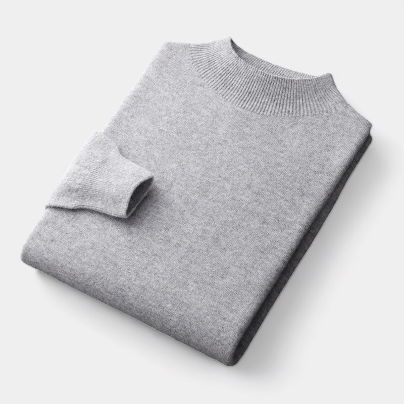 OLD MONEY Merino Wool Half Turtleneck Sweater - OLD MONEY LOOKS