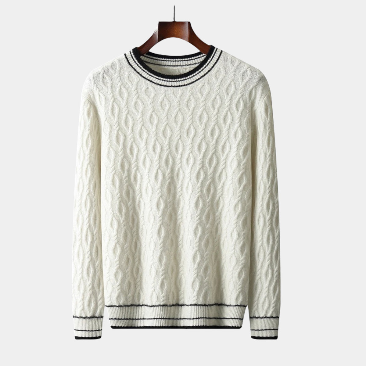 OLD MONEY Merino Wool Round Neck Knitted Sweater - OLD MONEY LOOKS