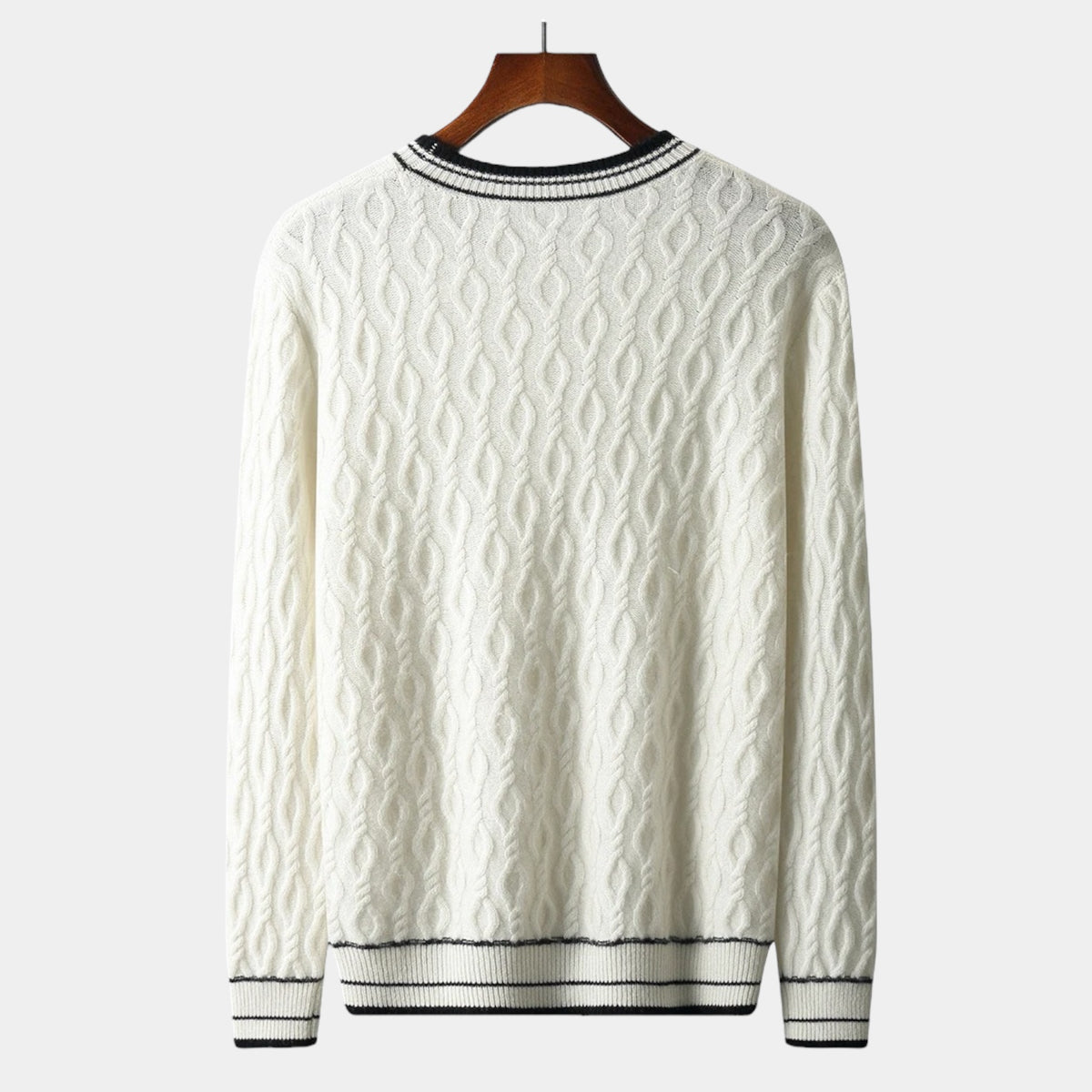 OLD MONEY Merino Wool Round Neck Knitted Sweater - OLD MONEY LOOKS