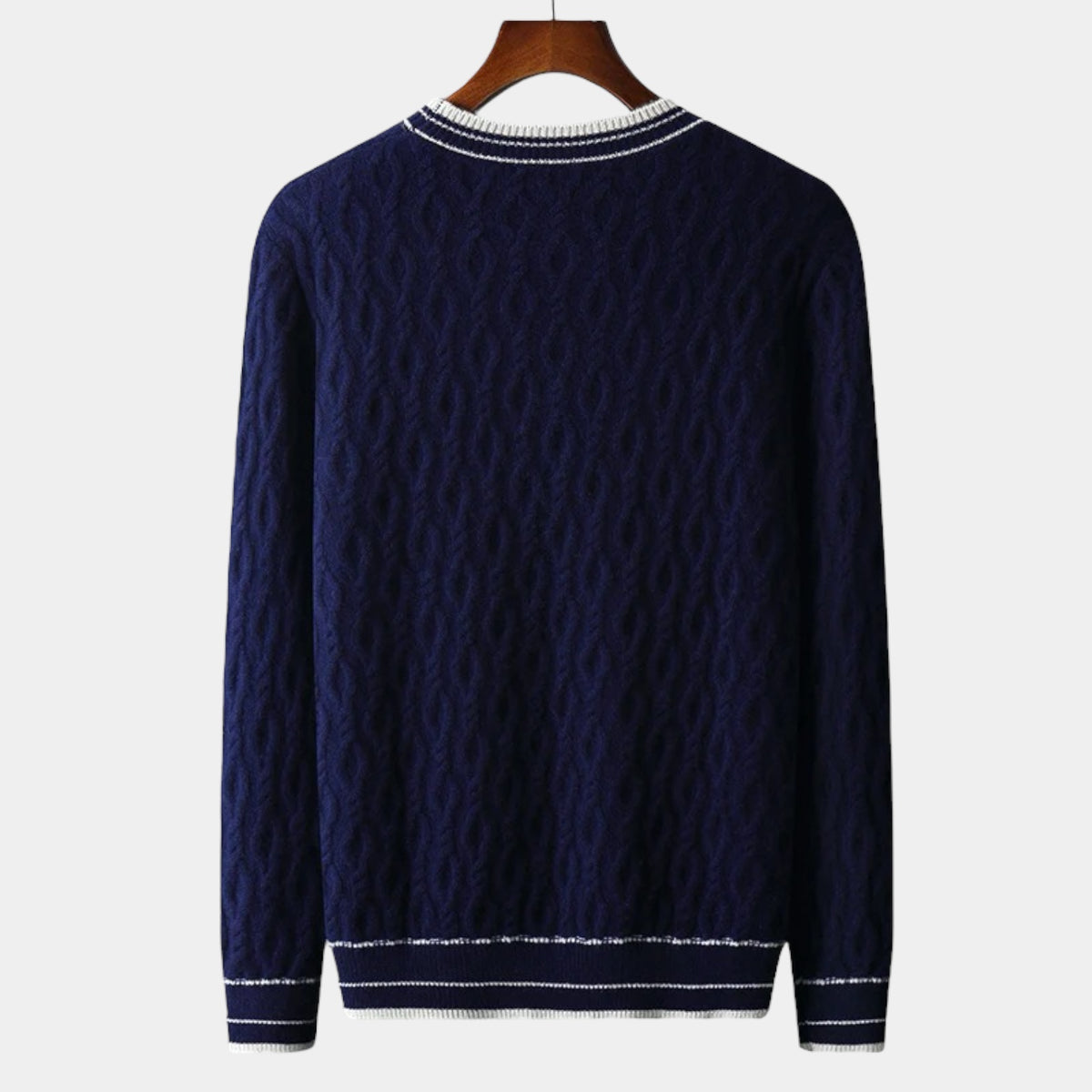 OLD MONEY Merino Wool Round Neck Knitted Sweater - OLD MONEY LOOKS