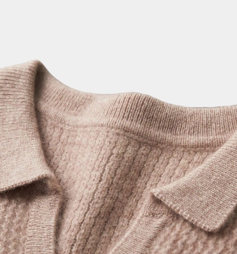 OLD MONEY Merino Wool Flap Collar Sweater - OLD MONEY LOOKS