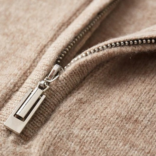 OLD MONEY Merino Wool Quarter-Zip Sweater - OLD MONEY LOOKS