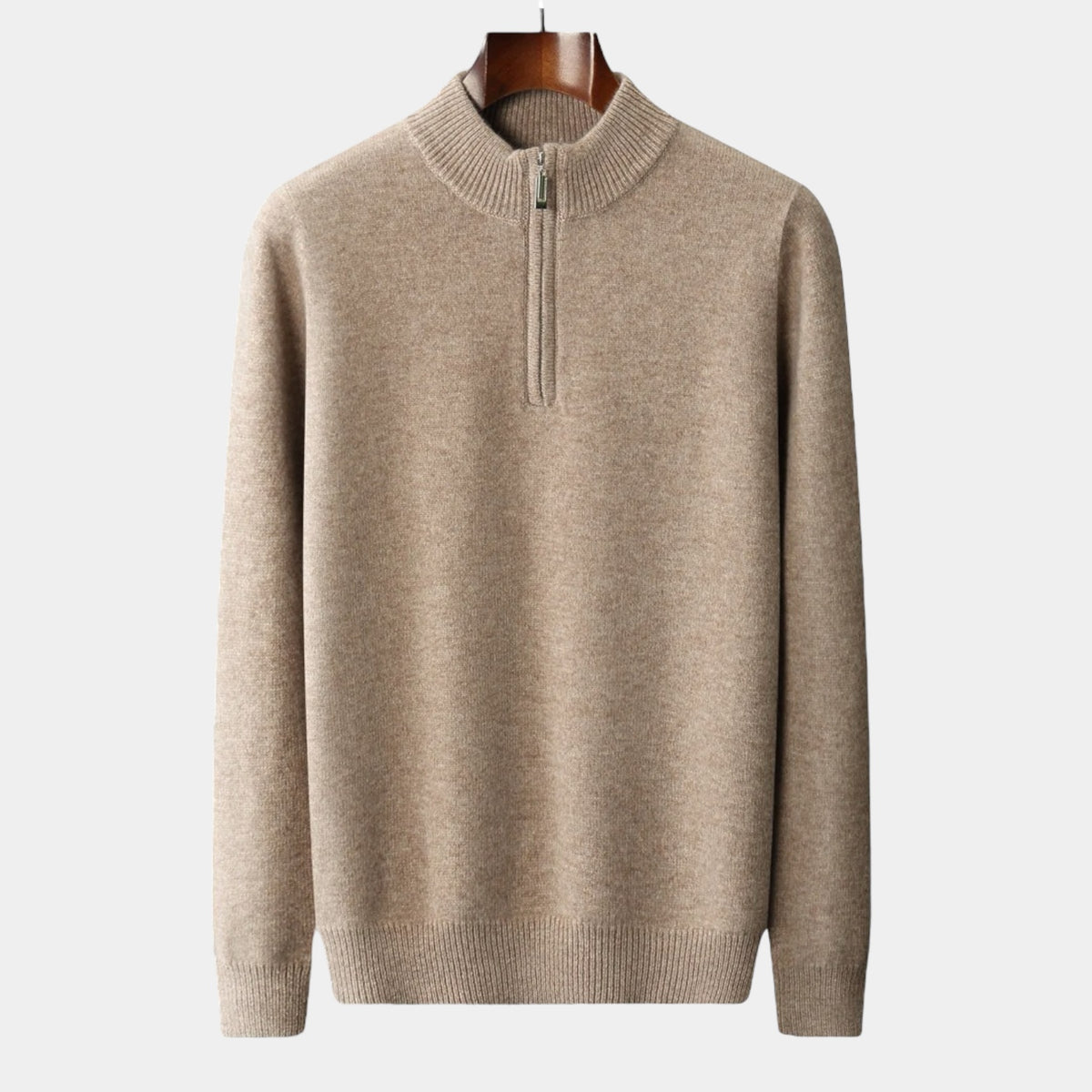 OLD MONEY Merino Wool Quarter-Zip Sweater - OLD MONEY LOOKS