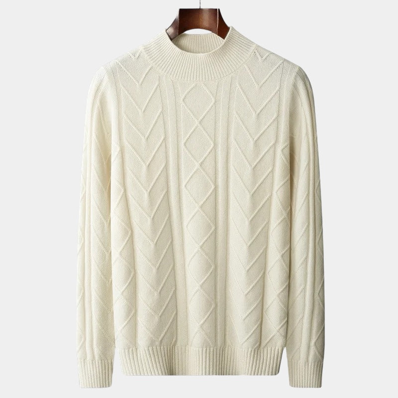 OLD MONEY Merino Wool Tressed Sweater - OLD MONEY LOOKS