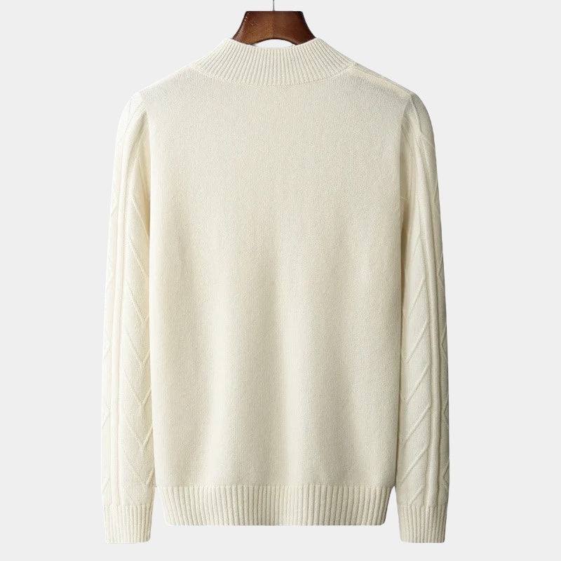 OLD MONEY Merino Wool Tressed Sweater - OLD MONEY LOOKS