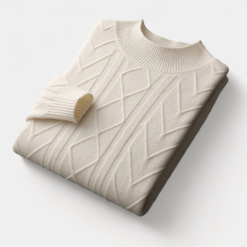 OLD MONEY Merino Wool Tressed Sweater - OLD MONEY LOOKS