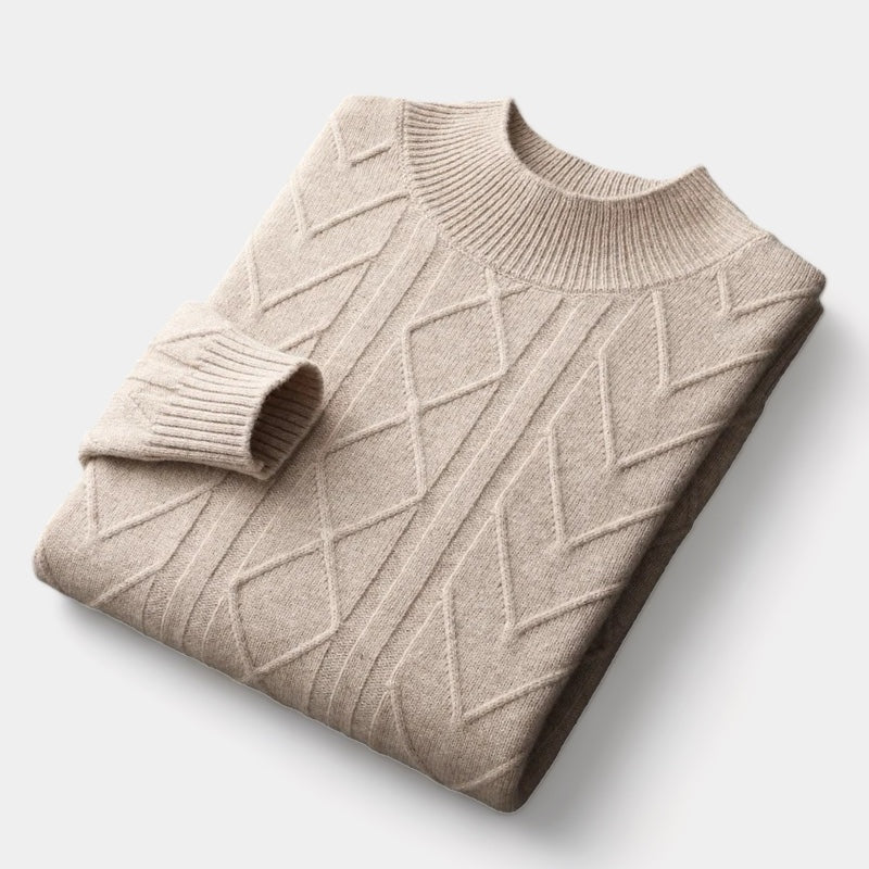 OLD MONEY Merino Wool Tressed Sweater - OLD MONEY LOOKS