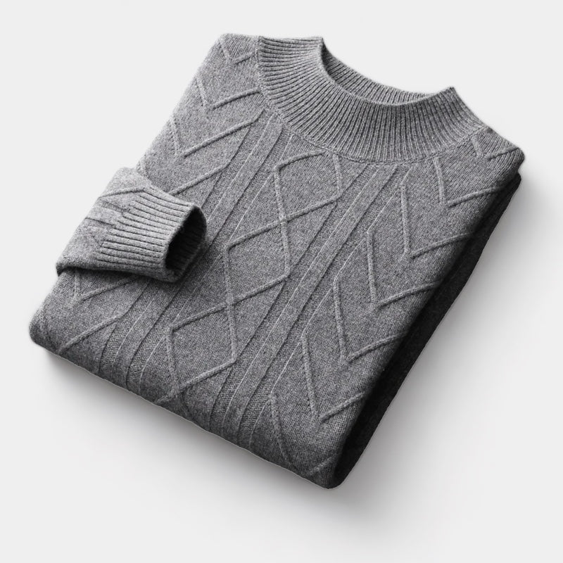 OLD MONEY Merino Wool Tressed Sweater - OLD MONEY LOOKS