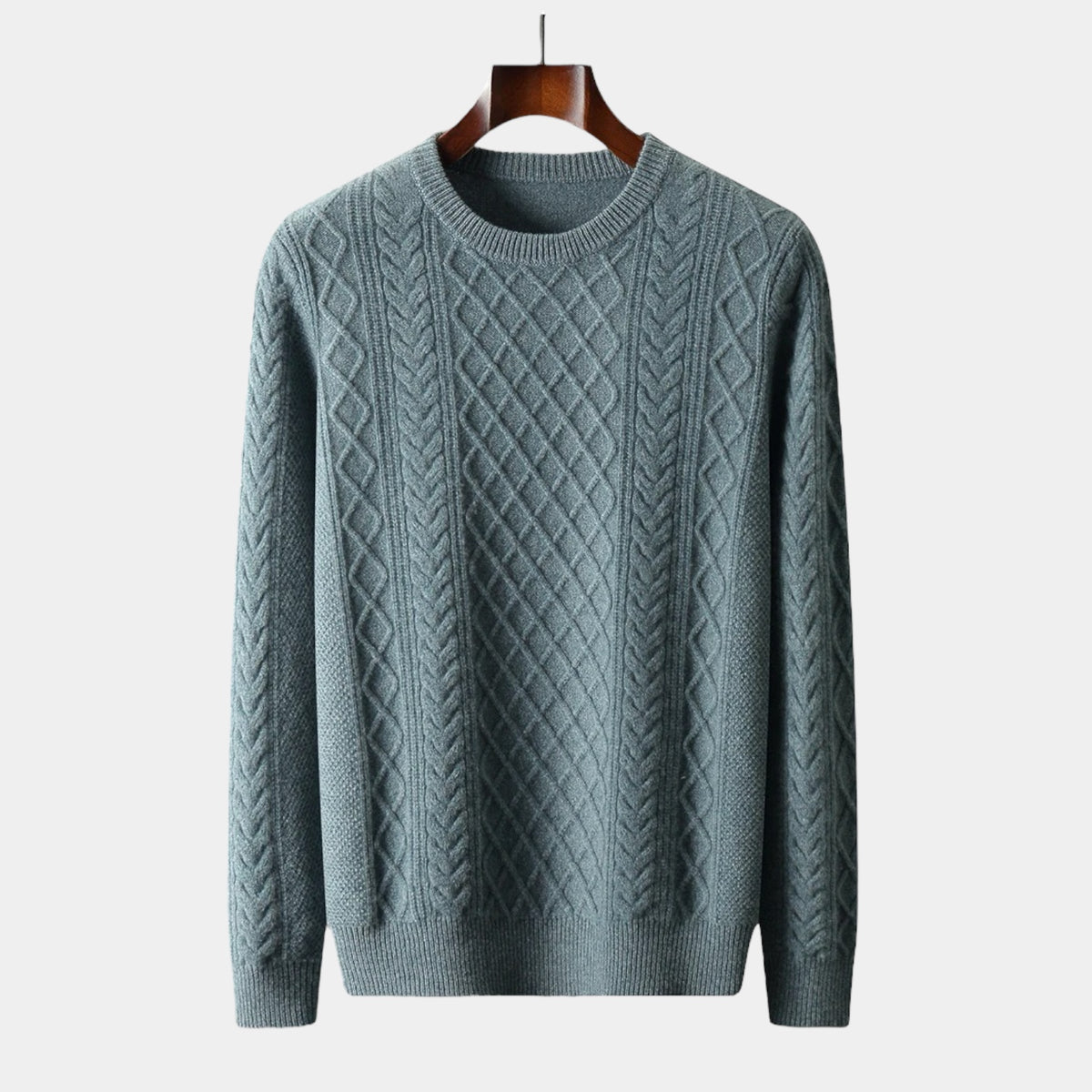 OLD MONEY Merino Wool Jacquard Sweater - OLD MONEY LOOKS