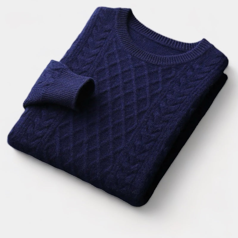 OLD MONEY Merino Wool Jacquard Sweater - OLD MONEY LOOKS